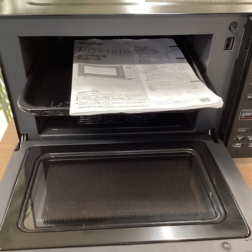 美原店 2023年製 アイリスオーヤマ オーブンレンジ18L KMO-F1810-B ブラック