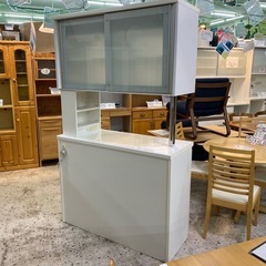 【愛品館 江戸川店 】両面スライドハッチ キッチンボード 創愛ファニチュアの画像