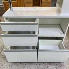 【愛品館 江戸川店 】両面スライドハッチ キッチンボード 創愛ファニチュアの画像