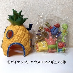☆新品☆ スポンジボブ アクアリウム ハウス1点＋フィギュア6体 セットの画像