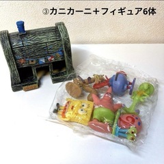☆新品☆ スポンジボブ アクアリウム ハウス1点＋フィギュア6体 セットの画像