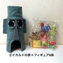 ☆新品☆ スポンジボブ アクアリウム ハウス1点＋フィギュア6体 セットの画像