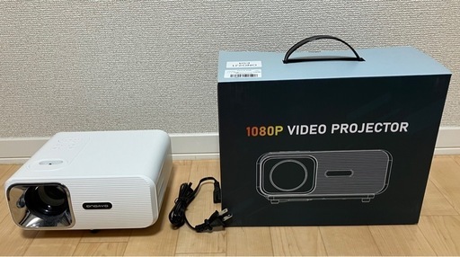 プロジェクター ONOAYO ONO2 17000lm 1080P 小型 家庭用 Projector 本体　ミラーリング　白
