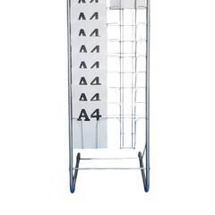 パンフレットラック　シルバーの画像