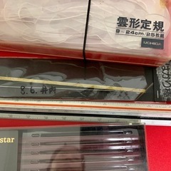 雲形定規　三角スケール　えんぴつ　測り棒(デッサン用)の画像