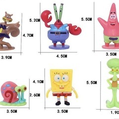 ☆新品☆スポンジボブ　アクアリウム フィギュア6体 コンプリートセットの画像