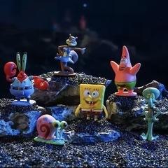 ☆新品☆スポンジボブ　アクアリウム フィギュア6体 コンプリートセットの画像