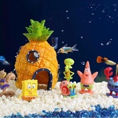 ☆新品☆スポンジボブ　アクアリウム フィギュア6体 コンプリートセットの画像