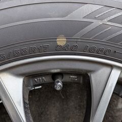 2022年製 スタッドレス YOKOHAMA 215/55R17 iceGUARD iG60 ヨコハマタイヤ アイスガード 17インチ WedsVELVA ホイール 4本セットの画像