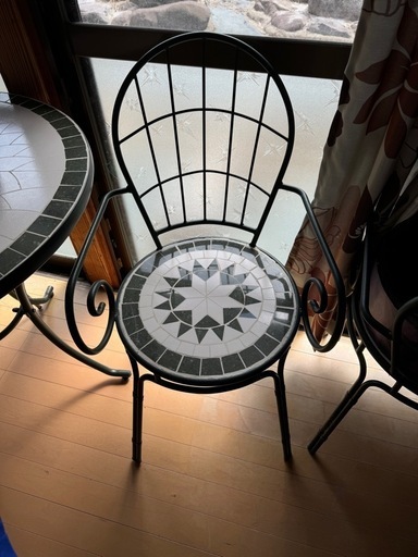 ガーデンテーブル＆チェア2脚セット