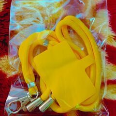 【激安❣️新品】高品質🌟スマホ手ぶら🌟肩掛けストラップ🌟黄色🌟100均ではない高品質商品です🌟おすすめです🌟ほとんどのカバーに適用できますの画像
