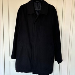 カシミア100% メンズコート、ＬＬ　ネイビー