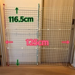 バラ売り可◆脱走防止柵◆定価合計 2080円分✨ワイヤーネット計6枚➕連結ジョイント➕突っ張り棒の画像