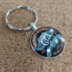 ■■R66 クラシック USA ルート66 キーホルダー1の画像