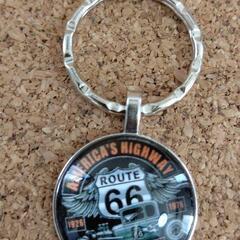 ■■R66 クラシック USA ルート66 キーホルダー1の画像