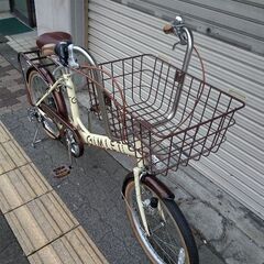 GiMLET[ギムレット]20吋 コンパクト自転車 外装6段(ベージュxブラウン)の画像