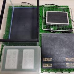爬虫類 飼育用品一式 水槽 ヒーター ライト レイアウト素材など 両生類 虫などにも の画像