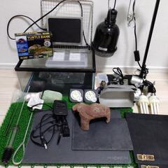 爬虫類 飼育用品一式 水槽 ヒーター ライト レイアウト素材など...