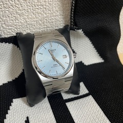 ティソ　腕時計　アイスブルー文字盤の画像