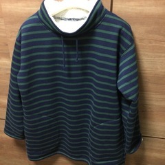 [新品未使用]裏ボア 極暖ボーダーチュニック ＬＬサイズ