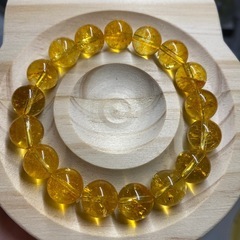 ハンドメイドブレスレット 黄水晶(シトリン)10mm 15cm