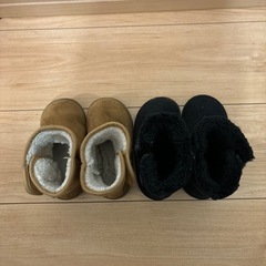 ムートンブーツ　14センチ　2足セットの画像