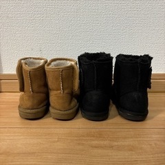 ムートンブーツ　14センチ　2足セットの画像