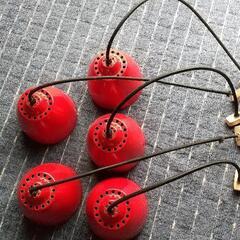 5台セット　ペンダントライト 吊り下げ 中古品 照明　赤　レッド　  シーリングライトの画像