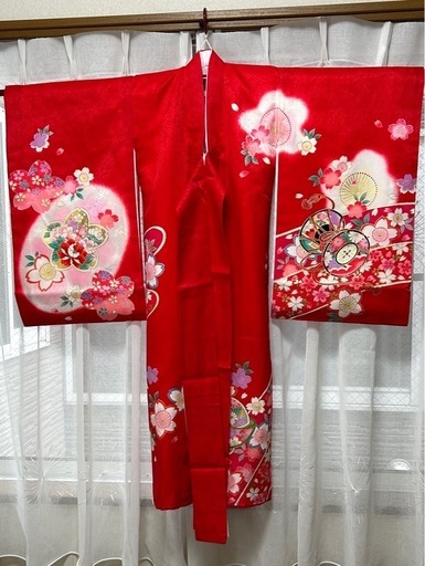正絹  女の子 お宮参り用 祝い着