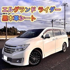 日産 エルグランド ライダー 黒本革シート仕様 マニュアルシート