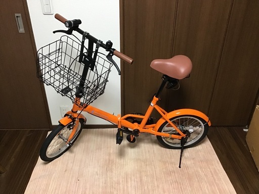 新品　折り畳み自転車　ライト,ロック,空気入れ,工具,ベル,カゴ付き