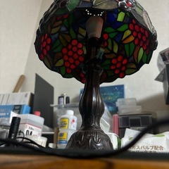 葡萄柄ステンドグラスランプ
 の画像