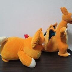 【新品タグ付き】ポケットモンスター めちゃもふぐっとぬいぐるみパモ リザードン 2個セットの画像