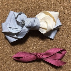 リボンバレッタ&ヘアクリップ
