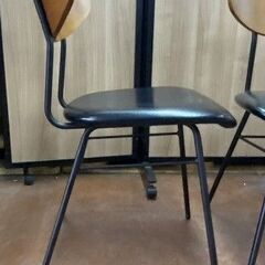 4脚セット　PUレザー　木目　事務椅子　会議　ダイニングチェア　在庫9脚有の画像