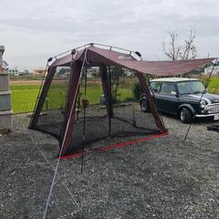 FIELDOOR ワンタッチスクリーンテント (キャノピーポール...