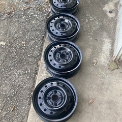 ダイハツ　軽自動車13インチ　PCD100 4H鉄ホイール4本セ...