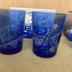 ハローキティ　ペアグラス　フェアリーキティ　2個入り2セット（ブルー）の画像