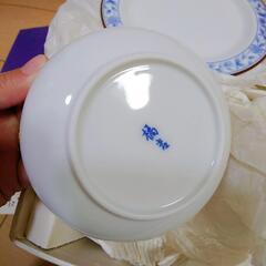 たち吉 染小花 平皿 深皿 セットの画像