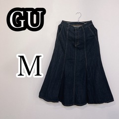 GU レディース マーメードスカート デニムスカート ロング ジ...