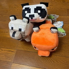 《マイクラ》ぬいぐるみ キツネ・オオカミ・パンダ