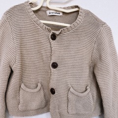 branshes ブランシェス 2点セット サロペット カーディガン 80 90  カバーオール 男の子 女の子  ベビー服の画像