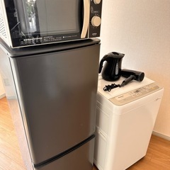 
新生活セット売り　冷蔵庫　洗濯機　ドライヤー　ケトル　電子レン...