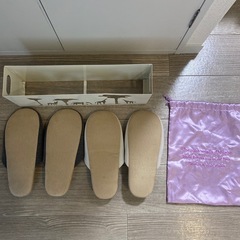【引き取り予定者決定】スリッパ　スリッパスタンド　ディズニー　ミッキーマウス　ミニーマウス　携帯袋の画像