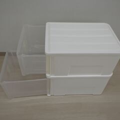 クローゼットケース2個【小金井市民限定】（小金井市再生家具）品番：11-03-09 ※新規優先の画像