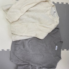 引渡相手決定しました　セーター　ホワイト　グレー