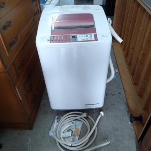 HITACHI BW-7PV ビートウォッシュ 全自動洗濯機 2013年製 通電起動確認済 ホース、取説付 日立