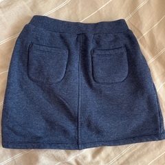 裏ボアスカート青　130cmの画像