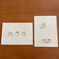 新品 未使用 猫舎道楽堂本舗 ポストカード ２枚セット ネコ