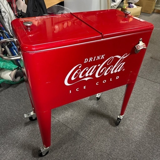コカ・コーラ レトロ クーラー 60QT 容量約56L 大容量 クーラーボックス キャスター付き ローリング クーラー クラシック ディスプレイ イベント アウトドア ビーチ スポーツ